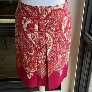 Ann Taylor Metallic Paisley Skirt